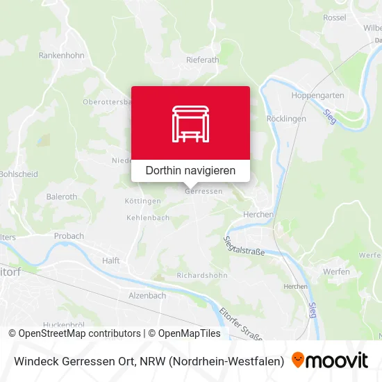 Windeck Gerressen Ort Karte