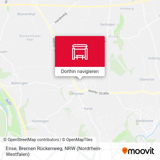 Ense, Bremen Rückenweg Karte