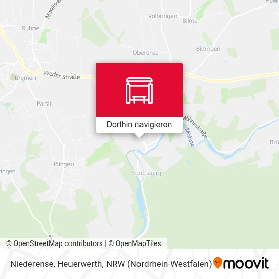 Niederense, Heuerwerth Karte