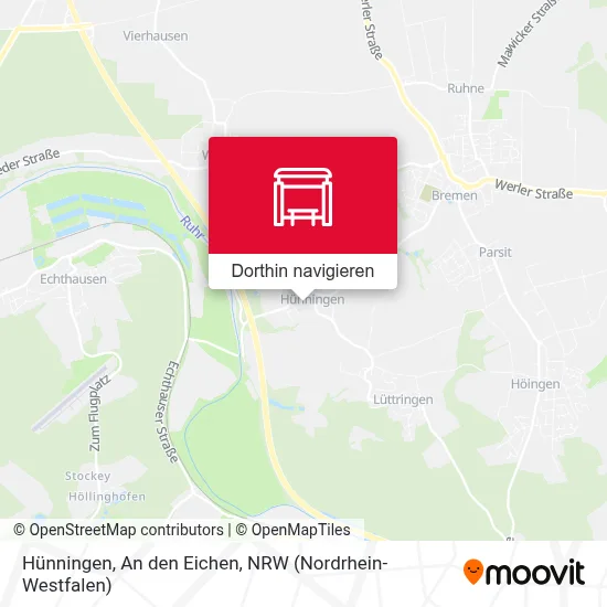 Hünningen, An den Eichen Karte