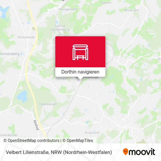 Velbert Lilienstraße Karte