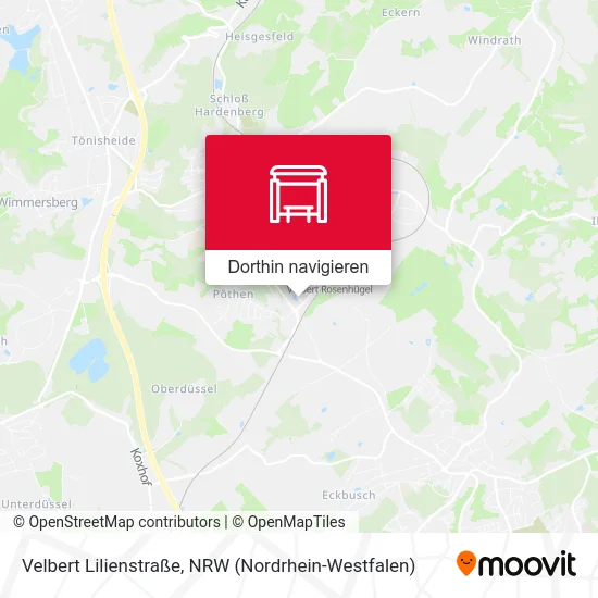 Velbert Lilienstraße Karte