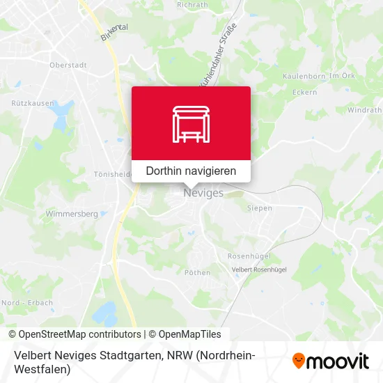 Velbert Neviges Stadtgarten Karte