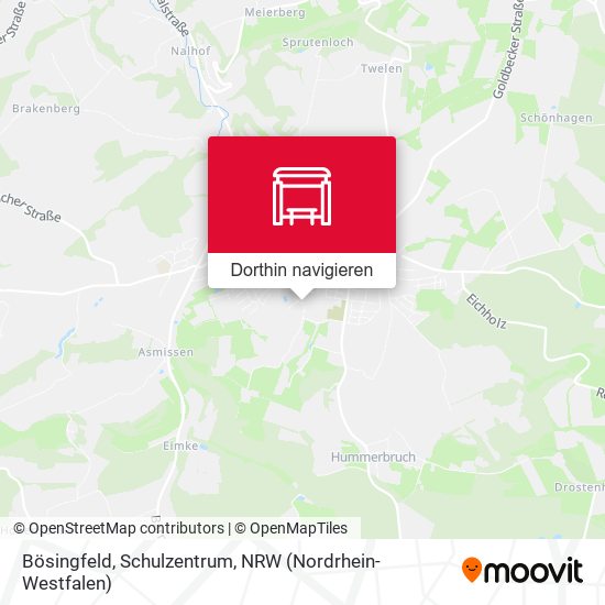 Bösingfeld, Schulzentrum Karte