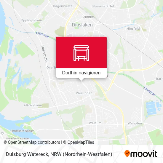 Duisburg Watereck Karte