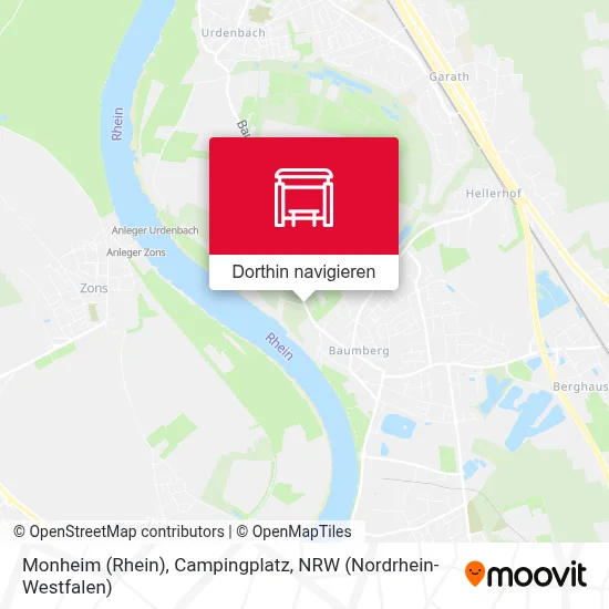 Monheim (Rhein), Campingplatz Karte