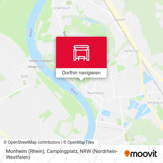 Monheim (Rhein), Campingplatz Karte