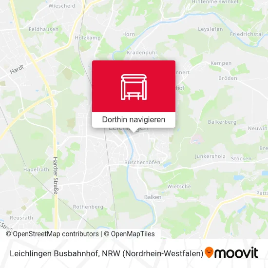 Leichlingen Busbahnhof Karte