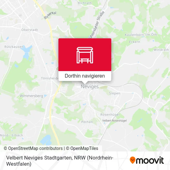 Velbert Neviges Stadtgarten Karte