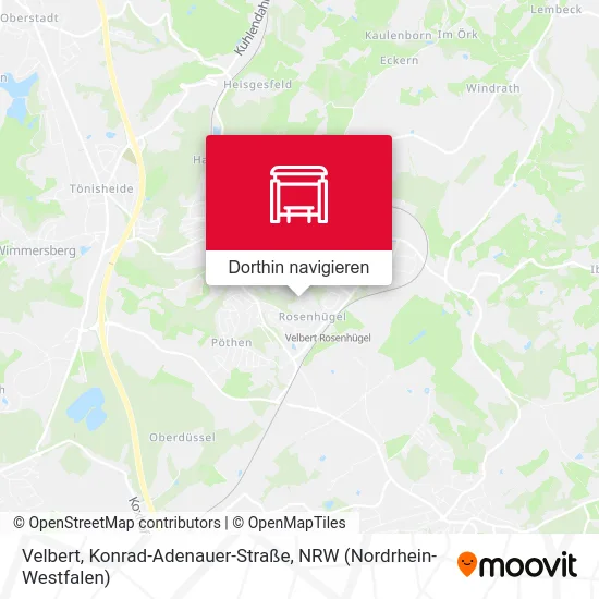 Velbert, Konrad-Adenauer-Straße Karte