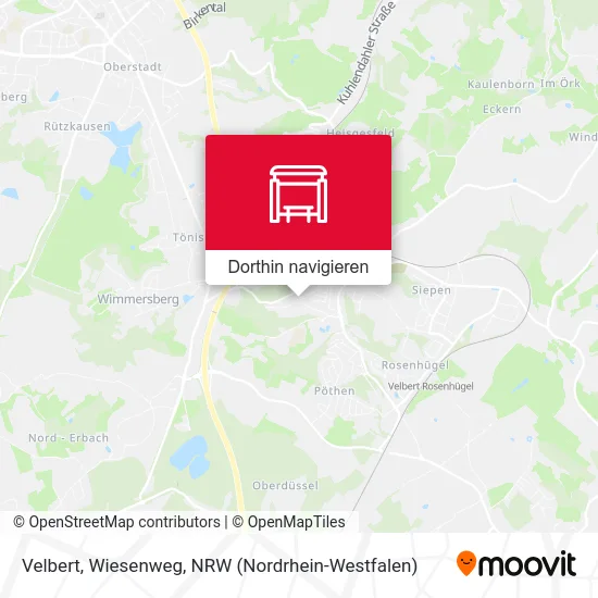 Velbert, Wiesenweg Karte