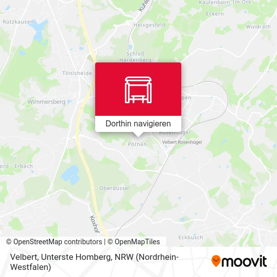 Velbert, Unterste Homberg Karte