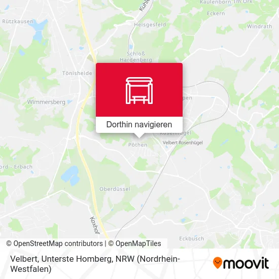 Velbert, Unterste Homberg Karte