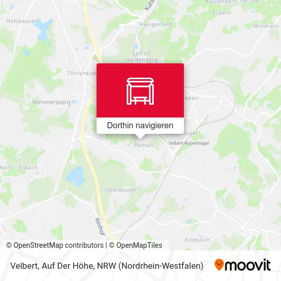 Velbert, Auf Der Höhe Karte