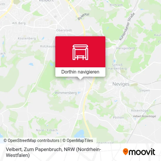 Velbert, Zum Papenbruch Karte