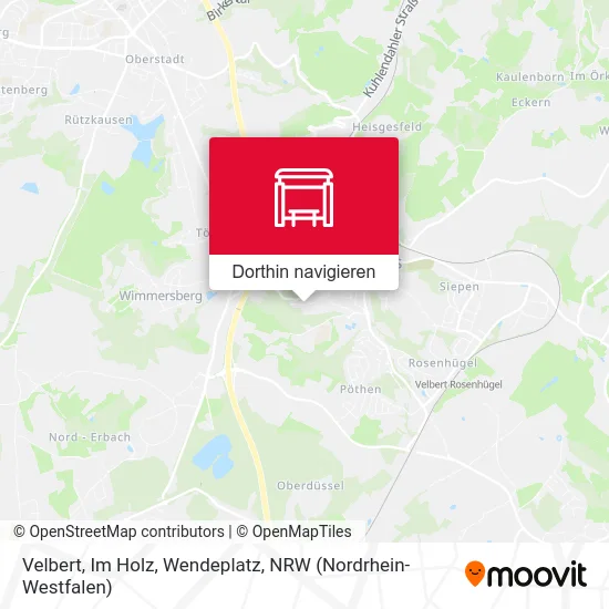 Velbert, Im Holz, Wendeplatz Karte