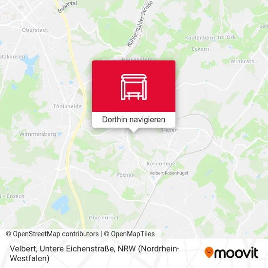 Velbert, Untere Eichenstraße Karte