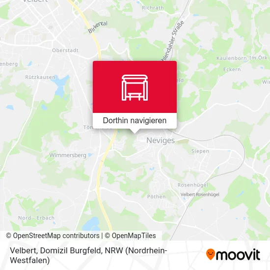 Velbert, Domizil Burgfeld Karte