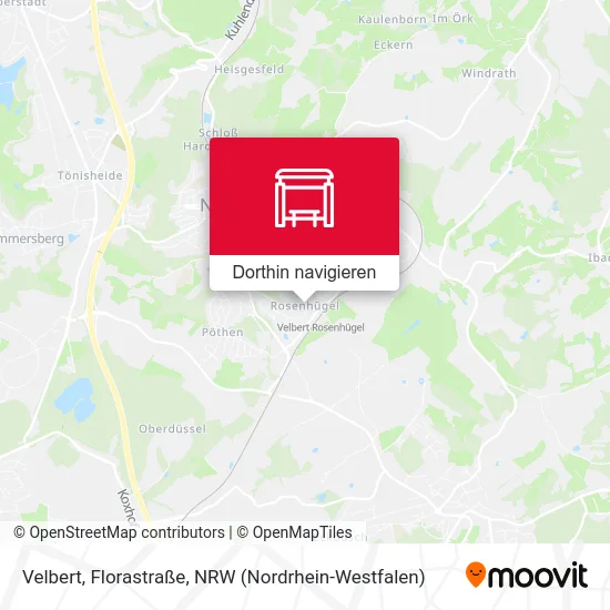 Velbert, Florastraße Karte