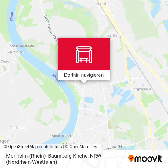 Monheim (Rhein), Baumberg Kirche Karte