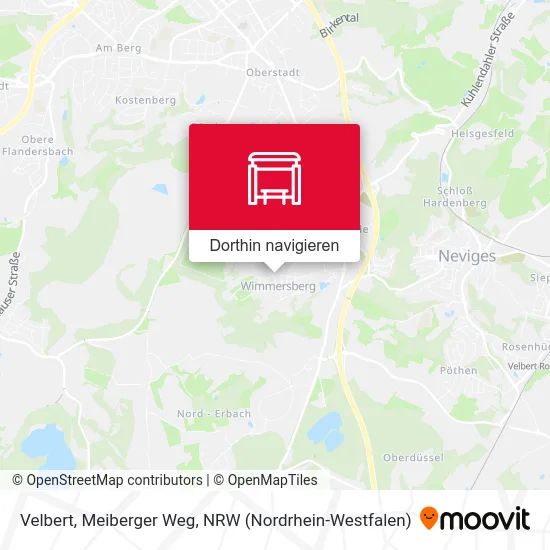 Velbert, Meiberger Weg Karte