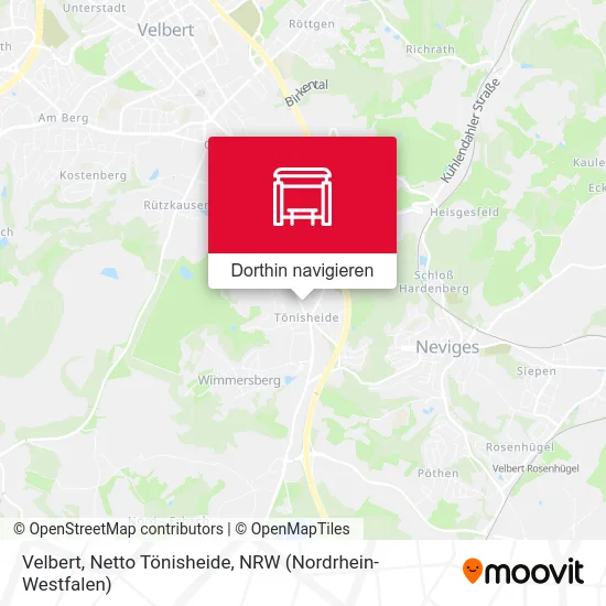 Velbert, Netto Tönisheide Karte