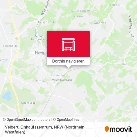 Velbert, Einkaufszentrum Karte