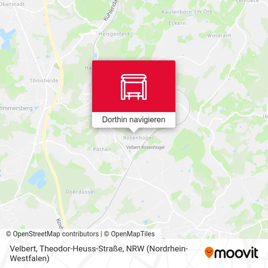Velbert, Theodor-Heuss-Straße Karte