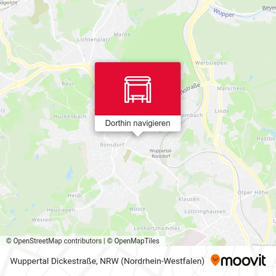 Wuppertal Dickestraße Karte