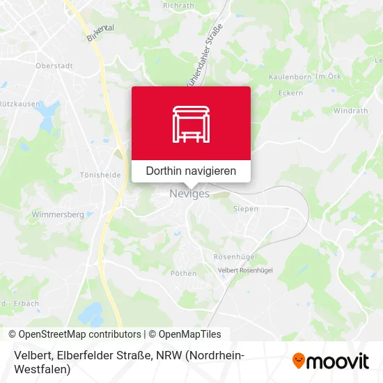 Velbert, Elberfelder Straße Karte