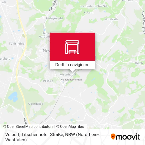 Velbert, Titschenhofer Straße Karte