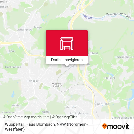 Wuppertal, Haus Blombach Karte