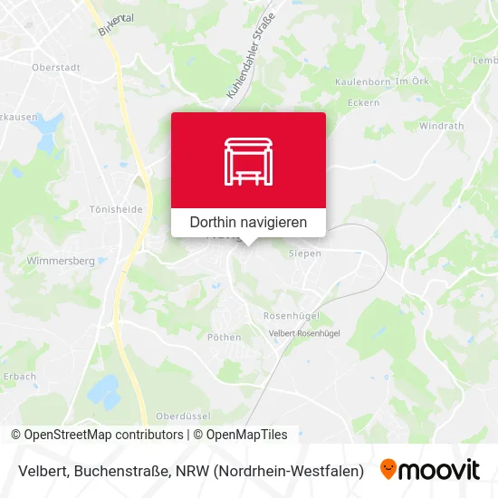 Velbert, Buchenstraße Karte