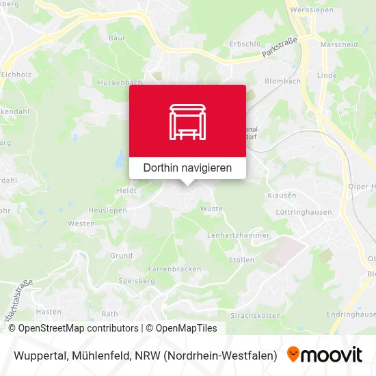 Wuppertal, Mühlenfeld Karte