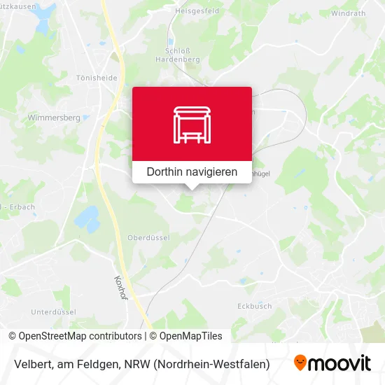 Velbert, am Feldgen Karte