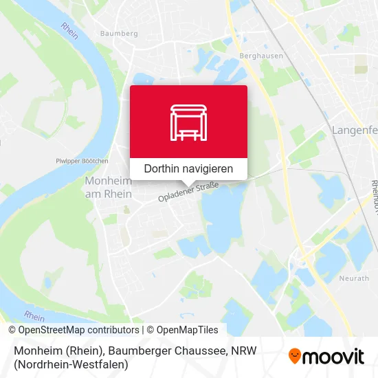 Monheim (Rhein), Baumberger Chaussee Karte