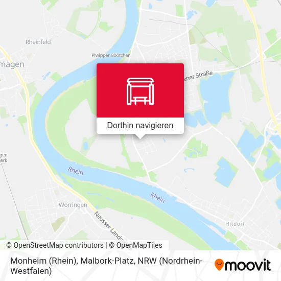 Monheim (Rhein), Malbork-Platz Karte