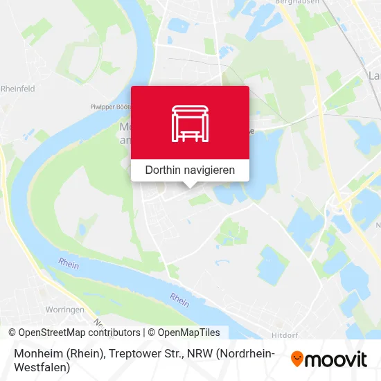 Monheim (Rhein), Treptower Str. Karte