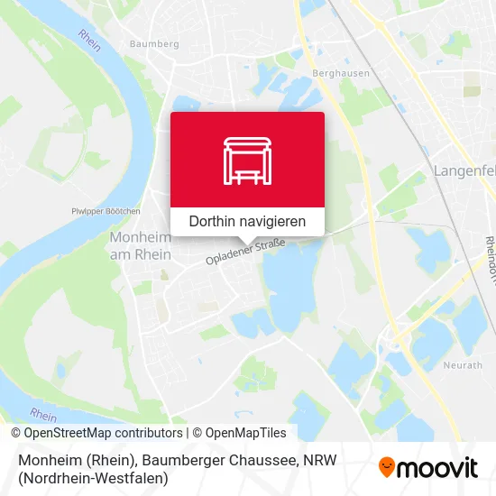 Monheim (Rhein), Baumberger Chaussee Karte