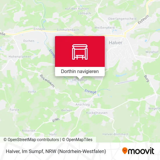 Halver, Im Sumpf Karte