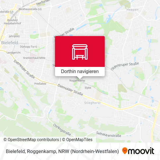 Bielefeld, Roggenkamp Karte