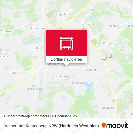 Velbert am Kostenberg Karte