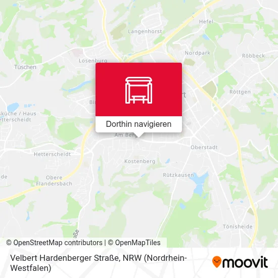 Velbert Hardenberger Straße Karte