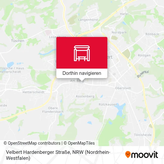 Velbert Hardenberger Straße Karte