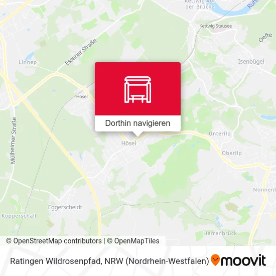 Ratingen Wildrosenpfad Karte