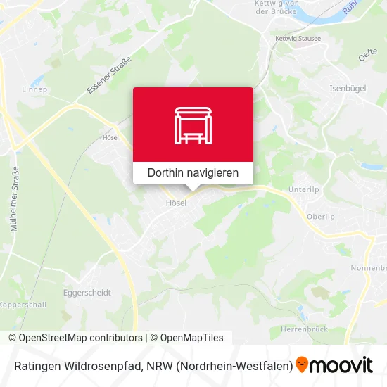 Ratingen Wildrosenpfad Karte