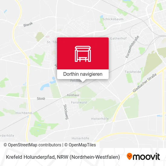 Krefeld Holunderpfad Karte