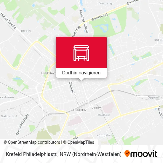 Krefeld Philadelphiastr. Karte