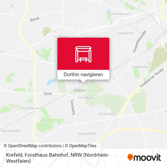 Krefeld, Forsthaus Bahnhof Karte
