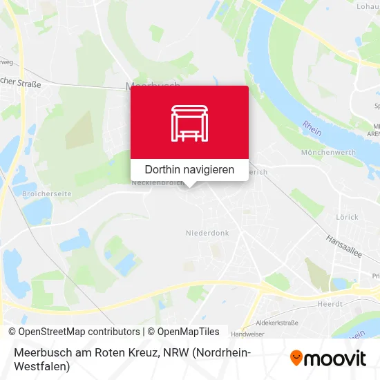 Meerbusch am Roten Kreuz Karte